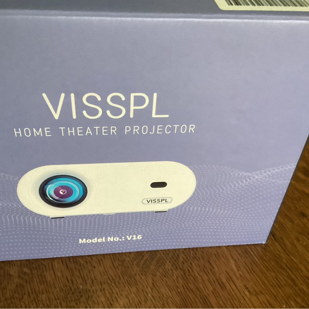 Portable White Projector with Accessories. New in box.